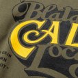 画像4: CALEE/CAL BL LOGO CREW NECK SW ＜NATURALLY PAINT DESIGN＞（OLIVE）［クルーネックスウェット-24秋冬］