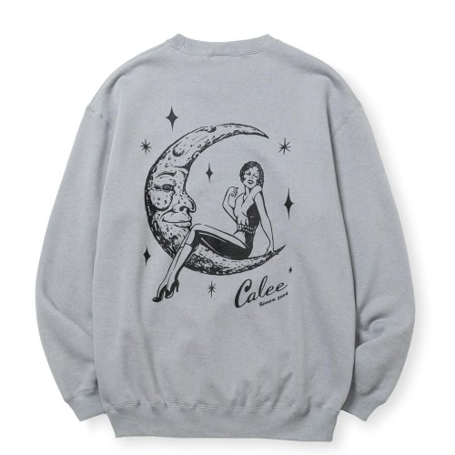 他の写真2: CALEE/SYNDICATE RETRO GIRL CREW NECK SW ＜NATURALLY PAINT DESIGN＞（GRAY）［クルーネックスウェット-24秋冬］