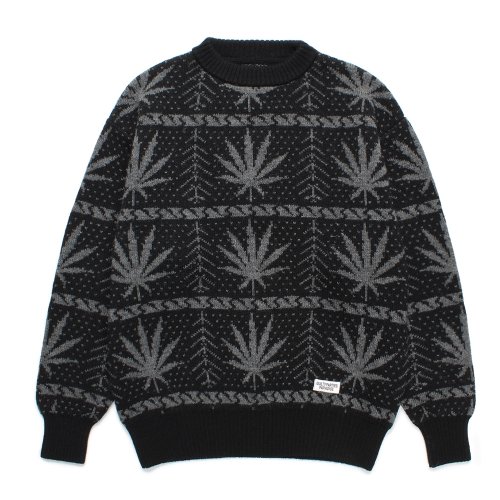 他の写真1: WACKO MARIA/HIGH TIMES / JACQUARD KNIT SWEATER（BLACK）［ジャガードセーター-24秋冬］