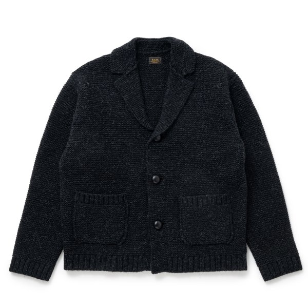 画像1: RATS/3B KNIT JKT（BLACK GRAY）［3ボタンニットJKT-24秋冬］