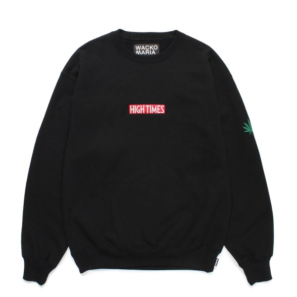 画像1: WACKO MARIA/HIGH TIMES / HEAVY WEIGHT CREW NECK SWEAT SHIRT（BLACK）［クルーネックスウェット-24秋冬］