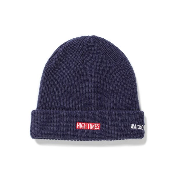 画像1: WACKO MARIA/HIGH TIMES / WATCH CAP（NAVY）［ニットキャップ-24秋冬］