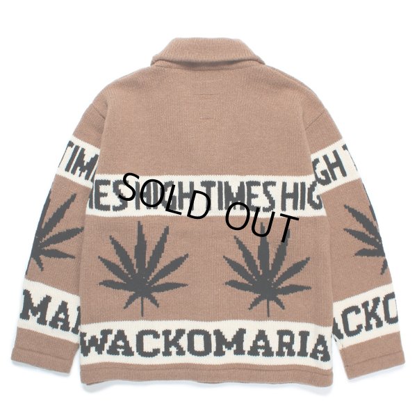 画像2: WACKO MARIA/HIGH TIMES / COWICHAN SWEATER（BROWN）［カウチンセーター-24秋冬］