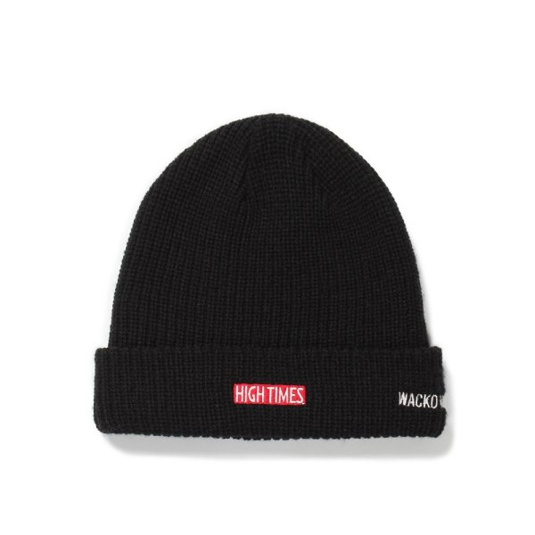 画像1: WACKO MARIA/HIGH TIMES / WATCH CAP（BLACK）［ニットキャップ-24秋冬］