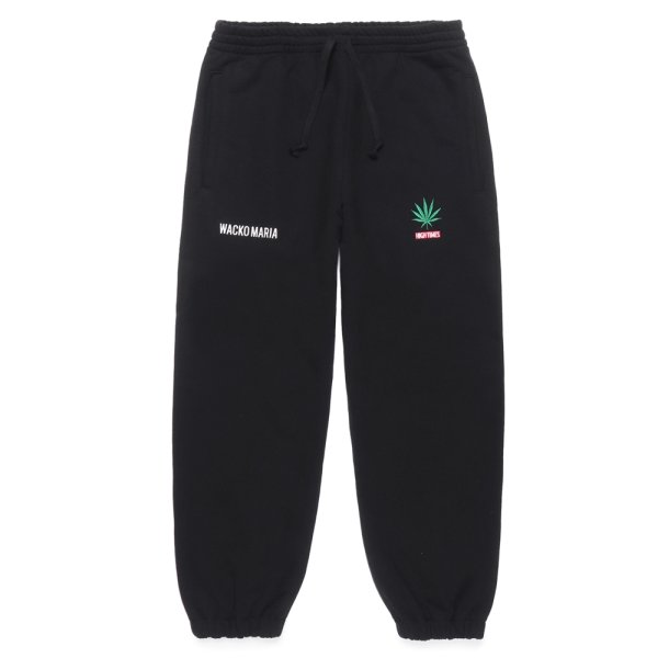 画像1: WACKO MARIA/HIGH TIMES / HEAVY WEIGHT SWEAT PANTS（BLACK）［スウェットパンツ-24秋冬］