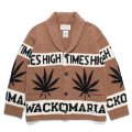 WACKO MARIA/HIGH TIMES / COWICHAN SWEATER（BROWN）［カウチンセーター-24秋冬］