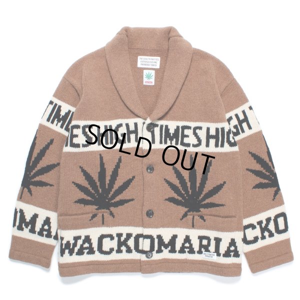 画像1: WACKO MARIA/HIGH TIMES / COWICHAN SWEATER（BROWN）［カウチンセーター-24秋冬］