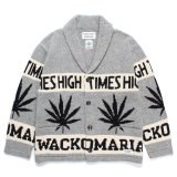 WACKO MARIA/HIGH TIMES / COWICHAN SWEATER（GRAY）［カウチンセーター-24秋冬］