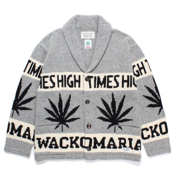 画像1: WACKO MARIA/HIGH TIMES / COWICHAN SWEATER（GRAY）［カウチンセーター-24秋冬］