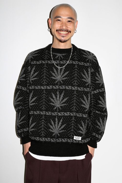 他の写真2: WACKO MARIA/HIGH TIMES / JACQUARD KNIT SWEATER（BLACK）［ジャガードセーター-24秋冬］