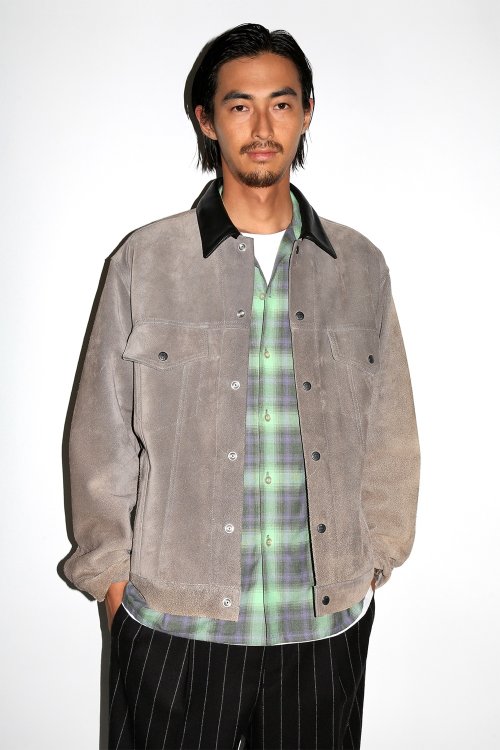 他の写真2: WACKO MARIA/OMBRE CHECK OPEN COLLAR SHIRT（GREEN）［オンブレチェックオープンカラーシャツ-24秋冬］