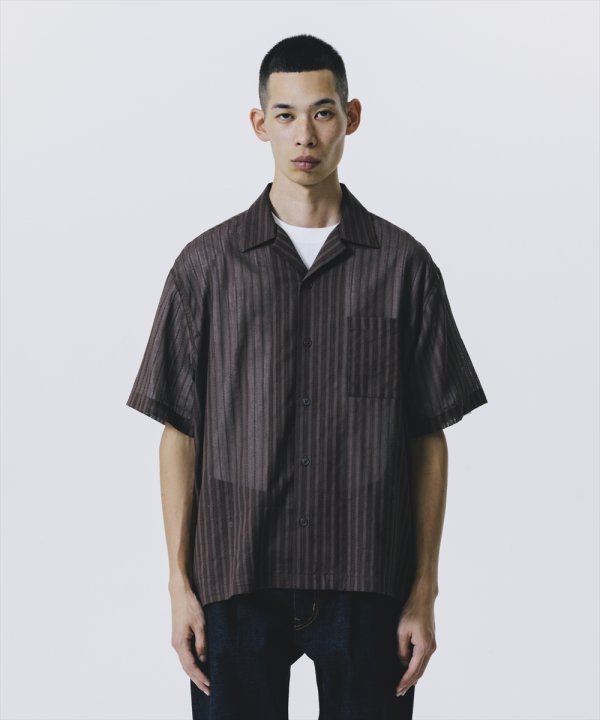 画像4: 【25春夏ご予約受付中！25年4月入荷予定】ROTTWEILER/R9 STRIPE S/S SHIRT（BROWN）［ストライプシャツ-25春夏］