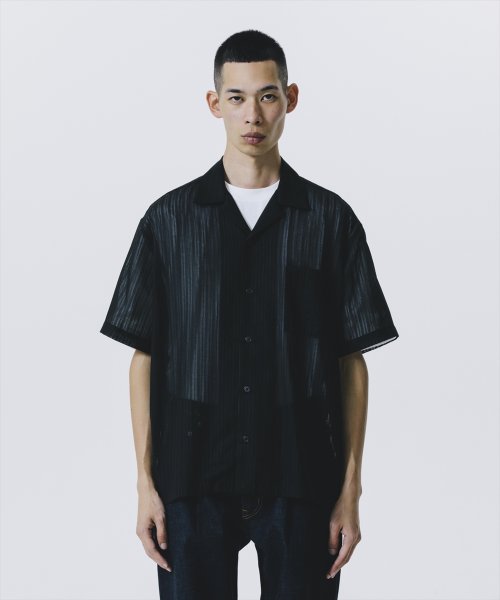 他の写真3: 【25春夏ご予約受付中！25年4月入荷予定】ROTTWEILER/R9 STRIPE S/S SHIRT（BLACK）［ストライプシャツ-25春夏］