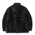 画像2: CALEE/NYLON RIP FLEECE TRACK TYPE JACKET ＜SNAKE PATTERN＞（BLACK/CHARCOAL）［フリーストラックタイプJKT-24秋冬］ (2)