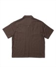 画像2: 【25春夏ご予約受付中！25年4月入荷予定】ROTTWEILER/R9 STRIPE S/S SHIRT（BROWN）［ストライプシャツ-25春夏］ (2)