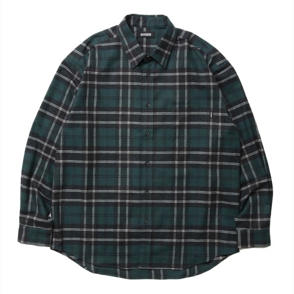 画像1: 【25春夏ご予約受付中！25年3月入荷予定】ROTTWEILER/R9 BRUSHED TWILL SHIRT（GREEN）［ブラッシュドツイルシャツ-25春夏］