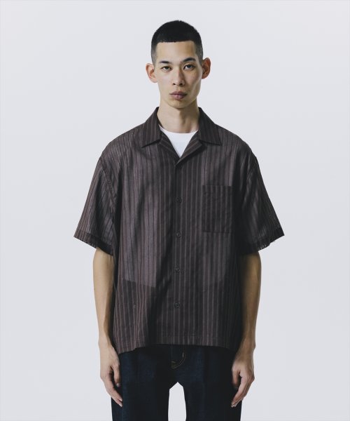 他の写真3: 【25春夏ご予約受付中！25年4月入荷予定】ROTTWEILER/R9 STRIPE S/S SHIRT（BROWN）［ストライプシャツ-25春夏］