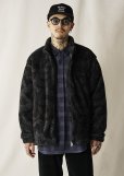 画像9: CALEE/NYLON RIP FLEECE TRACK TYPE JACKET ＜SNAKE PATTERN＞（BLACK/CHARCOAL）［フリーストラックタイプJKT-24秋冬］