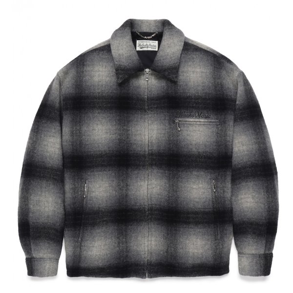 画像1: WACKO MARIA/WOOL CHECK 50'S JACKET（GRAY）［ウールチェック50'S JKT-24秋冬］