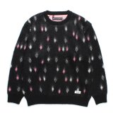 WACKO MARIA/DIAMOND HEAVY MOHAIR KNIT SWEATER（BLACK）［ダイヤモンドヘビーモヘアセーター-24秋冬］