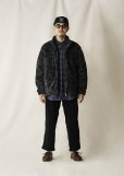 画像8: CALEE/NYLON RIP FLEECE TRACK TYPE JACKET ＜SNAKE PATTERN＞（BLACK/CHARCOAL）［フリーストラックタイプJKT-24秋冬］