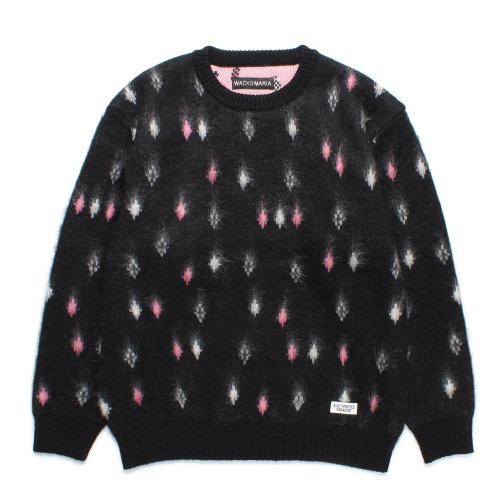 他の写真1: WACKO MARIA/DIAMOND HEAVY MOHAIR KNIT SWEATER（BLACK）［ダイヤモンドヘビーモヘアセーター-24秋冬］