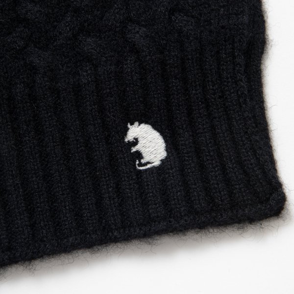 画像2: RATS/CASHMERE MUFFLER（BLACK）［カシミアマフラー-24秋冬］