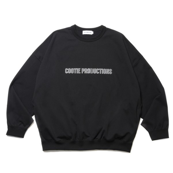 画像1: COOTIE PRODUCTIONS/Polyester Ripstop Jersey Crew（Black）［ポリエステルリップストップクルー-24秋冬］