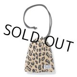 WACKO MARIA/DRAWSTRING BAG（LEOPARD VELVET）［ドローストリングバッグ-24秋冬］