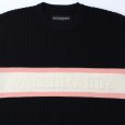 画像2: WACKO MARIA/LOGO JACQUARD KNIT SWEATER（BLACK）［ロゴジャガードセーター-24秋冬］ (2)