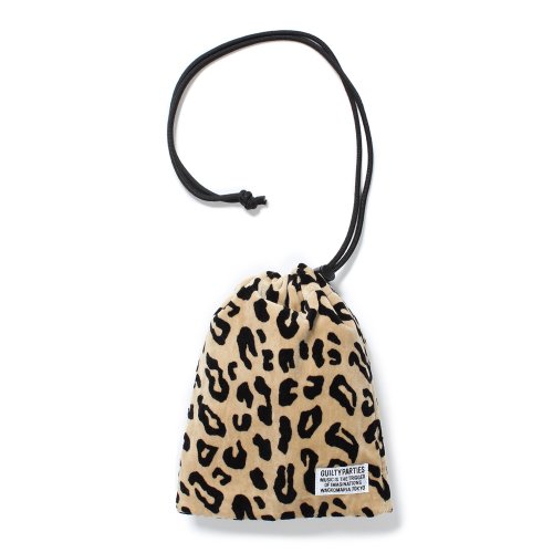 他の写真1: WACKO MARIA/DRAWSTRING BAG（LEOPARD VELVET）［ドローストリングバッグ-24秋冬］