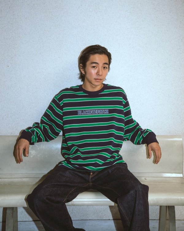 画像3: BlackEyePatch/STRIPED COLLEGE L/S TEE（MULTI）