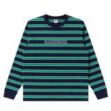 BlackEyePatch/STRIPED COLLEGE L/S TEE（MULTI）