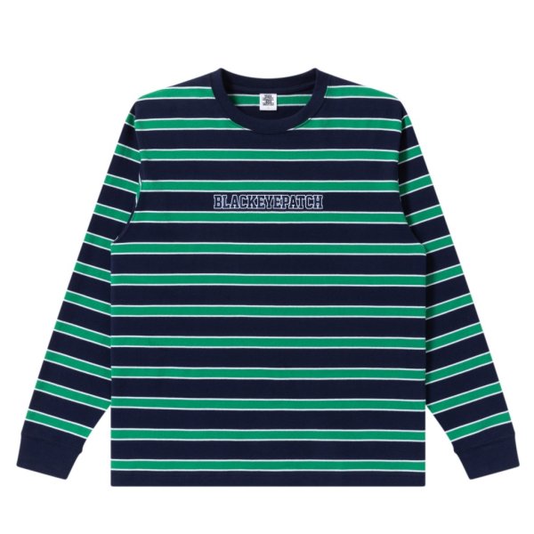 画像1: BlackEyePatch/STRIPED COLLEGE L/S TEE（MULTI）