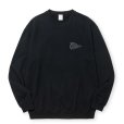 画像1: CALEE/CALEE FOAMING LOGO CREW NECK SW（BLACK）［クルーネックスウェット-24秋冬］ (1)