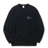 CALEE/CALEE FOAMING LOGO CREW NECK SW（BLACK）［クルーネックスウェット-24秋冬］