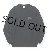 CALEE/CALEE FOAMING LOGO CREW NECK SW（BLACK）［クルーネックスウェット-24秋冬］