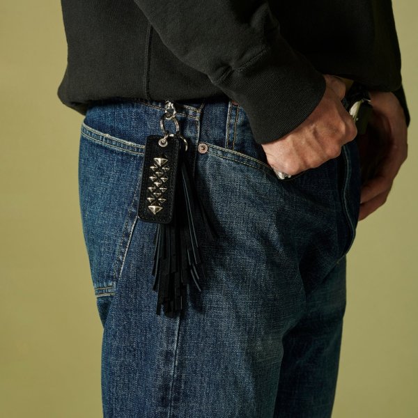 画像4: CALEE/LEATHER TASSEL KEY RING（BLACK）［レザータッセルキーリング-24秋冬］