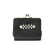 画像1: CALEE/STUDS LEATHER INTERNAL FLEX FRAME TYPE MULTI WALLET（BLACK）［マルチウォレット-24秋冬］ (1)