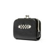 画像3: CALEE/STUDS LEATHER INTERNAL FLEX FRAME TYPE MULTI WALLET（BLACK）［マルチウォレット-24秋冬］