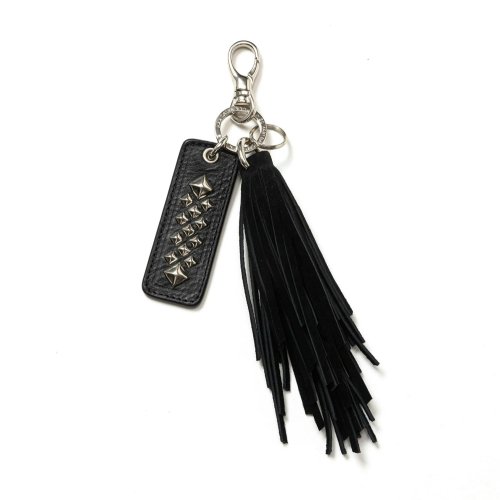 他の写真1: CALEE/LEATHER TASSEL KEY RING（BLACK）［レザータッセルキーリング-24秋冬］