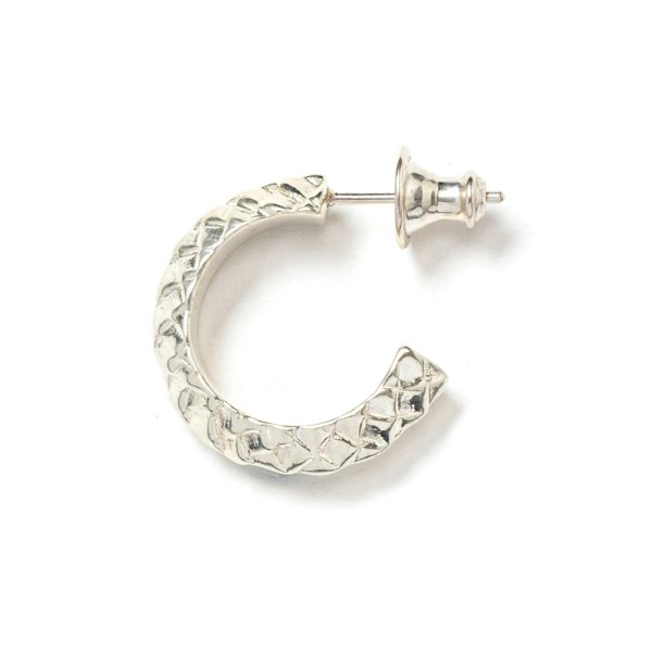 画像1: CALEE/SNAKE ROLL SILVER PIERCE ＜LARGE＞（SILVER）［スネークロールピアス-24秋冬］