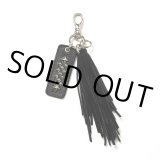 CALEE/LEATHER TASSEL KEY RING（BLACK）［レザータッセルキーリング-24秋冬］