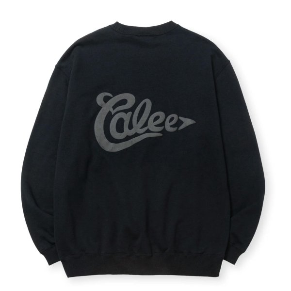 画像2: CALEE/CALEE FOAMING LOGO CREW NECK SW（BLACK）［クルーネックスウェット-24秋冬］