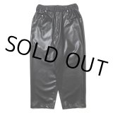 COOTIE PRODUCTIONS/Faux Leather 5 Pocket Wide Easy Pants（Black）［ビーガンレザーワイドイージーパンツ-24秋冬］