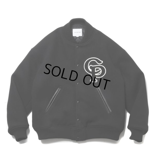 画像1: COOTIE PRODUCTIONS/Wool Mossa Stadium Jacket（Black）［スタジアムJKT-24秋冬］