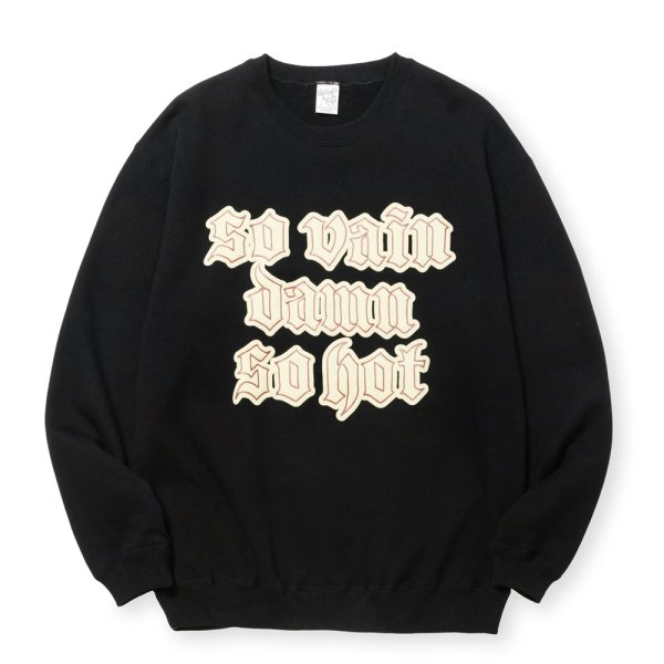 画像1: CALEE/"S.V.D.S.H" CREW NECK SW ＜NATURALLY PAINT DESIGN＞（BLACK）［クルーネックスウェット-24秋冬］