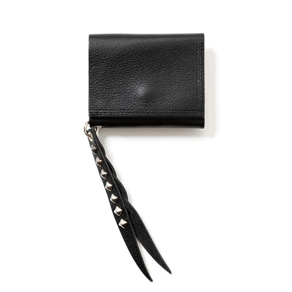 画像1: CALEE/PLANE LEATHER MULTI WALLET ＜STUDS CHARM＞（BLACK）［マルチウォレット-24秋冬］