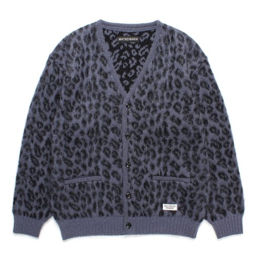 他の写真1: WACKO MARIA/LEOPARD HEAVY MOHAIR KNIT CARDIGAN（PURPLE）［レオパードヘビーモヘアカーディガン-24秋冬］