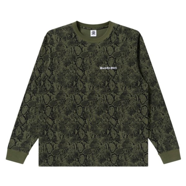 画像1: BlackEyePatch/OE LOGO PYTHON L/S TEE（OLIVE）